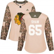 Adidas Chicago Blackhawks 65 Andrew Shaw Authentic Camo Veterans Day Practice Women's NHL Jersey