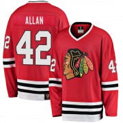 Fanatics Branded Chicago Blackhawks 42 Nolan Allan Premier Red Breakaway Heritage Youth NHL Jersey