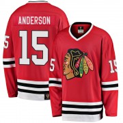 Fanatics Branded Chicago Blackhawks 15 Joey Anderson Premier Red Breakaway Heritage Youth NHL Jersey