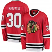 Fanatics Branded Chicago Blackhawks 30 ED Belfour Premier Red Breakaway Heritage Youth NHL Jersey