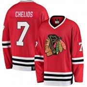 Fanatics Branded Chicago Blackhawks 7 Chris Chelios Premier Red Breakaway Heritage Youth NHL Jersey