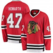 Fanatics Branded Chicago Blackhawks 47 Kale Howarth Premier Red Breakaway Heritage Youth NHL Jersey