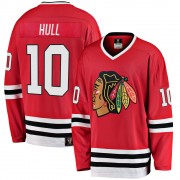 Fanatics Branded Chicago Blackhawks 10 Dennis Hull Premier Red Breakaway Heritage Youth NHL Jersey