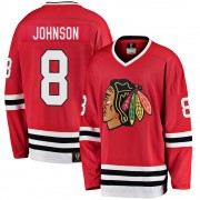 Fanatics Branded Chicago Blackhawks 8 Jack Johnson Premier Red Breakaway Heritage Youth NHL Jersey