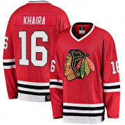 Fanatics Branded Chicago Blackhawks 16 Jujhar Khaira Premier Red Breakaway Heritage Youth NHL Jersey