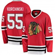 Fanatics Branded Chicago Blackhawks 55 Kevin Korchinski Premier Red Breakaway Heritage Youth NHL Jersey