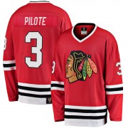 Fanatics Branded Chicago Blackhawks 3 Pierre Pilote Premier Red Breakaway Heritage Youth NHL Jersey