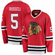 Fanatics Branded Chicago Blackhawks 5 Phil Russell Premier Red Breakaway Heritage Youth NHL Jersey