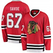 Fanatics Branded Chicago Blackhawks 67 Samuel Savoie Premier Red Breakaway Heritage Youth NHL Jersey