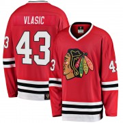 Fanatics Branded Chicago Blackhawks 43 Alex Vlasic Premier Red Breakaway Heritage Youth NHL Jersey