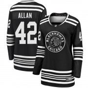 Fanatics Branded Chicago Blackhawks 42 Nolan Allan Premier Black Breakaway Alternate 2019/20 Women's NHL Jersey
