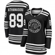 Fanatics Branded Chicago Blackhawks 89 Andreas Athanasiou Premier Black Breakaway Alternate 2019/20 Women's NHL Jersey