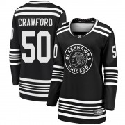 Fanatics Branded Chicago Blackhawks 50 Corey Crawford Premier Black Breakaway Alternate 2019/20 Women's NHL Jersey