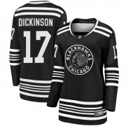 Fanatics Branded Chicago Blackhawks 17 Jason Dickinson Premier Black Breakaway Alternate 2019/20 Women's NHL Jersey