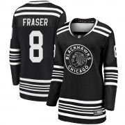 Fanatics Branded Chicago Blackhawks 8 Curt Fraser Premier Black Breakaway Alternate 2019/20 Women's NHL Jersey