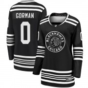 Fanatics Branded Chicago Blackhawks 0 Liam Gorman Premier Black Breakaway Alternate 2019/20 Women's NHL Jersey