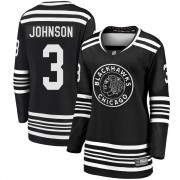 Fanatics Branded Chicago Blackhawks 3 Jack Johnson Premier Black Breakaway Alternate 2019/20 Women's NHL Jersey