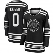 Fanatics Branded Chicago Blackhawks 0 Wyatt Kaiser Premier Black Breakaway Alternate 2019/20 Women's NHL Jersey