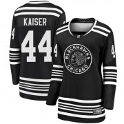 Fanatics Branded Chicago Blackhawks 44 Wyatt Kaiser Premier Black Breakaway Alternate 2019/20 Women's NHL Jersey