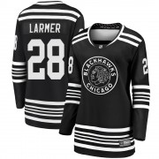 Fanatics Branded Chicago Blackhawks 28 Steve Larmer Premier Black Breakaway Alternate 2019/20 Women's NHL Jersey