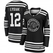 Fanatics Branded Chicago Blackhawks 12 Tom Lysiak Premier Black Breakaway Alternate 2019/20 Women's NHL Jersey