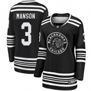 Fanatics Branded Chicago Blackhawks 3 Dave Manson Premier Black Breakaway Alternate 2019/20 Women's NHL Jersey