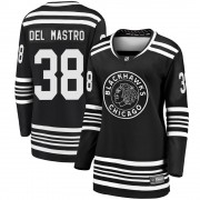 Fanatics Branded Chicago Blackhawks 38 Ethan Del Mastro Premier Black Breakaway Alternate 2019/20 Women's NHL Jersey