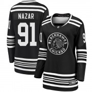 Fanatics Branded Chicago Blackhawks 91 Frank Nazar Premier Black Breakaway Alternate 2019/20 Women's NHL Jersey
