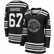 Fanatics Branded Chicago Blackhawks 67 Samuel Savoie Premier Black Breakaway Alternate 2019/20 Women's NHL Jersey