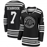 Fanatics Branded Chicago Blackhawks 7 Brent Seabrook Premier Black Breakaway Alternate 2019/20 Women's NHL Jersey