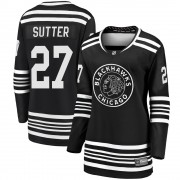 Fanatics Branded Chicago Blackhawks 27 Darryl Sutter Premier Black Breakaway Alternate 2019/20 Women's NHL Jersey