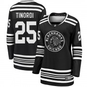 Fanatics Branded Chicago Blackhawks 25 Jarred Tinordi Premier Black Breakaway Alternate 2019/20 Women's NHL Jersey