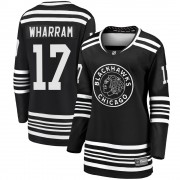 Fanatics Branded Chicago Blackhawks 17 Kenny Wharram Premier Black Breakaway Alternate 2019/20 Women's NHL Jersey