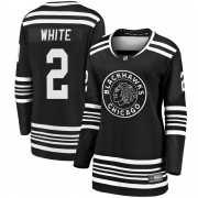 Fanatics Branded Chicago Blackhawks 2 Bill White Premier White Breakaway Black Alternate 2019/20 Women's NHL Jersey