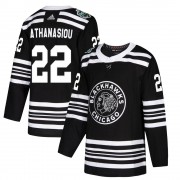 Adidas Chicago Blackhawks 22 Andreas Athanasiou Authentic Black 2019 Winter Classic Youth NHL Jersey