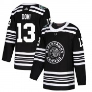 Adidas Chicago Blackhawks 13 Max Domi Authentic Black 2019 Winter Classic Youth NHL Jersey