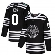 Adidas Chicago Blackhawks 0 Joshua Ess Authentic Black 2019 Winter Classic Youth NHL Jersey