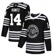 Adidas Chicago Blackhawks 14 Chris Kunitz Authentic Black 2019 Winter Classic Youth NHL Jersey