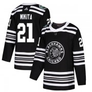Adidas Chicago Blackhawks 21 Stan Mikita Authentic Black 2019 Winter Classic Youth NHL Jersey