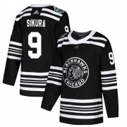 Adidas Chicago Blackhawks 9 Dylan Sikura Authentic Black 2019 Winter Classic Youth NHL Jersey