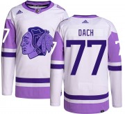 Adidas Chicago Blackhawks 77 Kirby Dach Authentic Hockey Fights Cancer Men's NHL Jersey