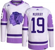 Adidas Chicago Blackhawks 19 Troy Murray Authentic Hockey Fights Cancer Men's NHL Jersey