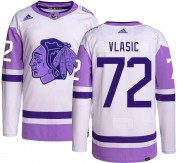 Adidas Chicago Blackhawks 72 Alex Vlasic Authentic Hockey Fights Cancer Men's NHL Jersey