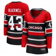 Fanatics Branded Chicago Blackhawks 43 Colin Blackwell Black Breakaway Red Special Edition 2.0 Women's NHL Jersey