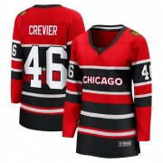 Fanatics Branded Chicago Blackhawks 46 Louis Crevier Red Breakaway Special Edition 2.0 Women's NHL Jersey
