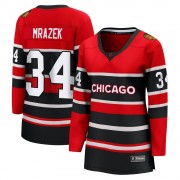 Fanatics Branded Chicago Blackhawks 34 Petr Mrazek Red Breakaway Special Edition 2.0 Women's NHL Jersey