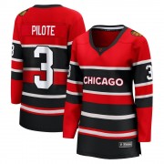 Fanatics Branded Chicago Blackhawks 3 Pierre Pilote Red Breakaway Special Edition 2.0 Women's NHL Jersey