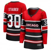 Fanatics Branded Chicago Blackhawks 30 Jaxson Stauber Red Breakaway Special Edition 2.0 Women's NHL Jersey