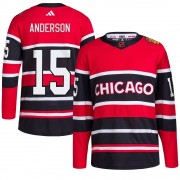 Adidas Chicago Blackhawks 15 Joey Anderson Authentic Red Reverse Retro 2.0 Youth NHL Jersey