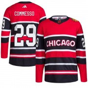 Adidas Chicago Blackhawks 29 Drew Commesso Authentic Red Reverse Retro 2.0 Youth NHL Jersey